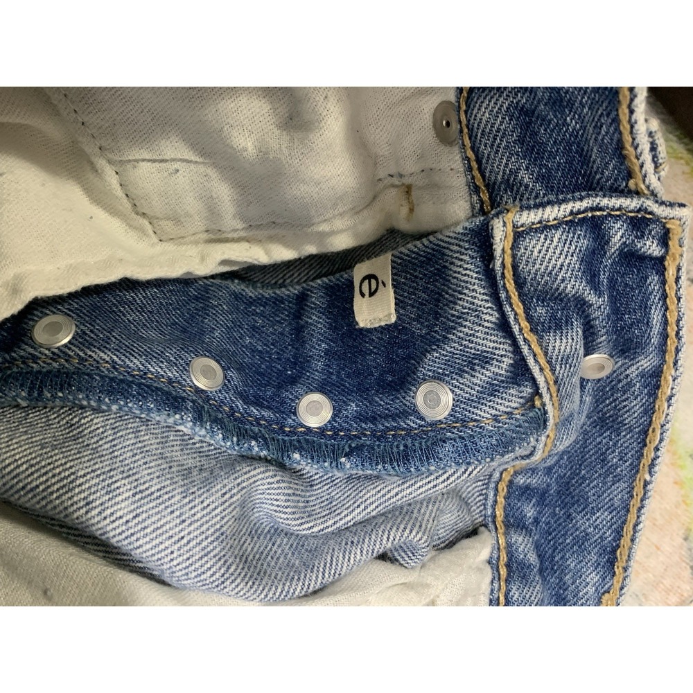 ETICA‎ Altin Loose Fit Crop Jeans Women's 26 Distressed SEA WALL Wash W29 L25 - Picture 7 of 12